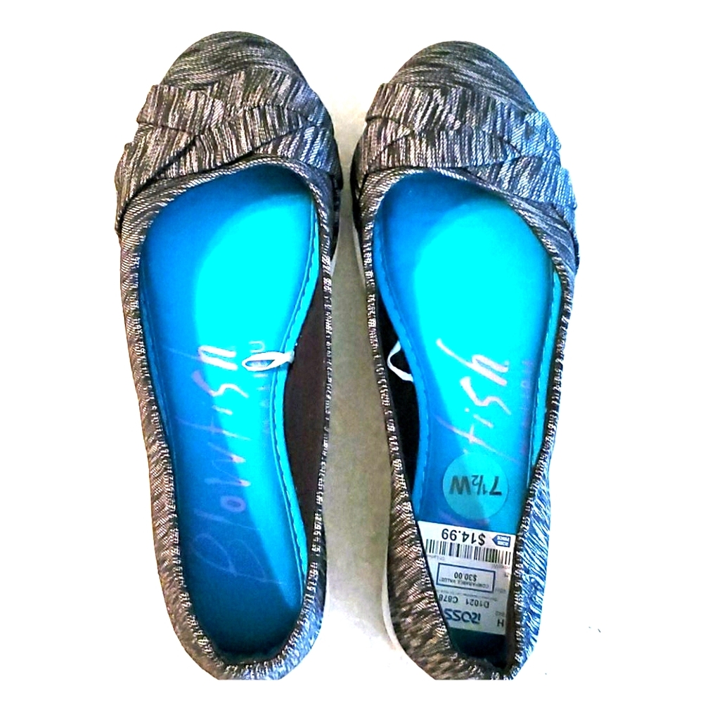 Blowfish Grey/Black Flats - 7 1/2W